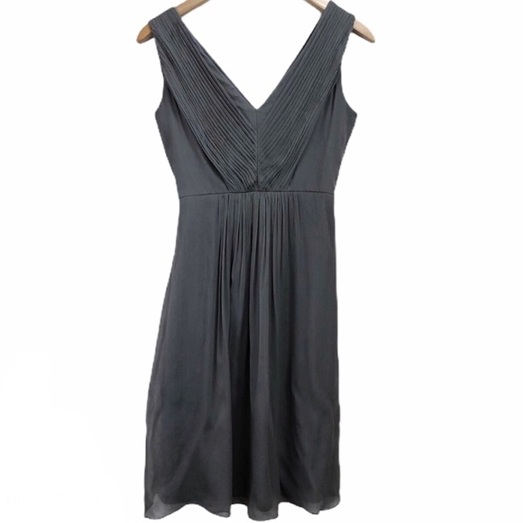 J. Crew Dresses & Skirts - J. Crew Grey Silk Zip Up Dress Size 0